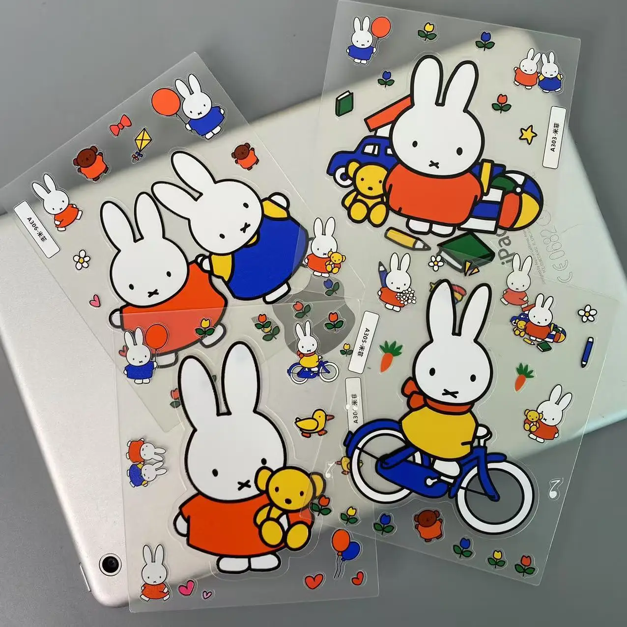 

Cute Miffys 5D Relief 3D Sticker Anime Cartoon Sticker Phone Case Tablet Computer Waterproof Without Adhesive Stickers Gift Toy