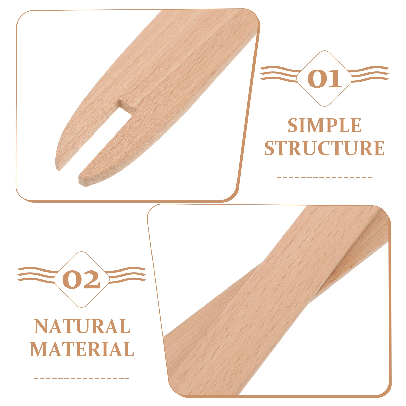 

2Pcs Double-End Knitting Shuttles Wooden Weaving Tools for Scarf Sweater Making Smooth Surface Craft Shuttle No Splinters