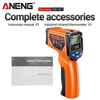 ANENG TH06 Infrared Temperature Gun VA Reverse Screen Thermometer 0.1~1.00 Adjustable Industrial Detector Sensor Instrument Tool