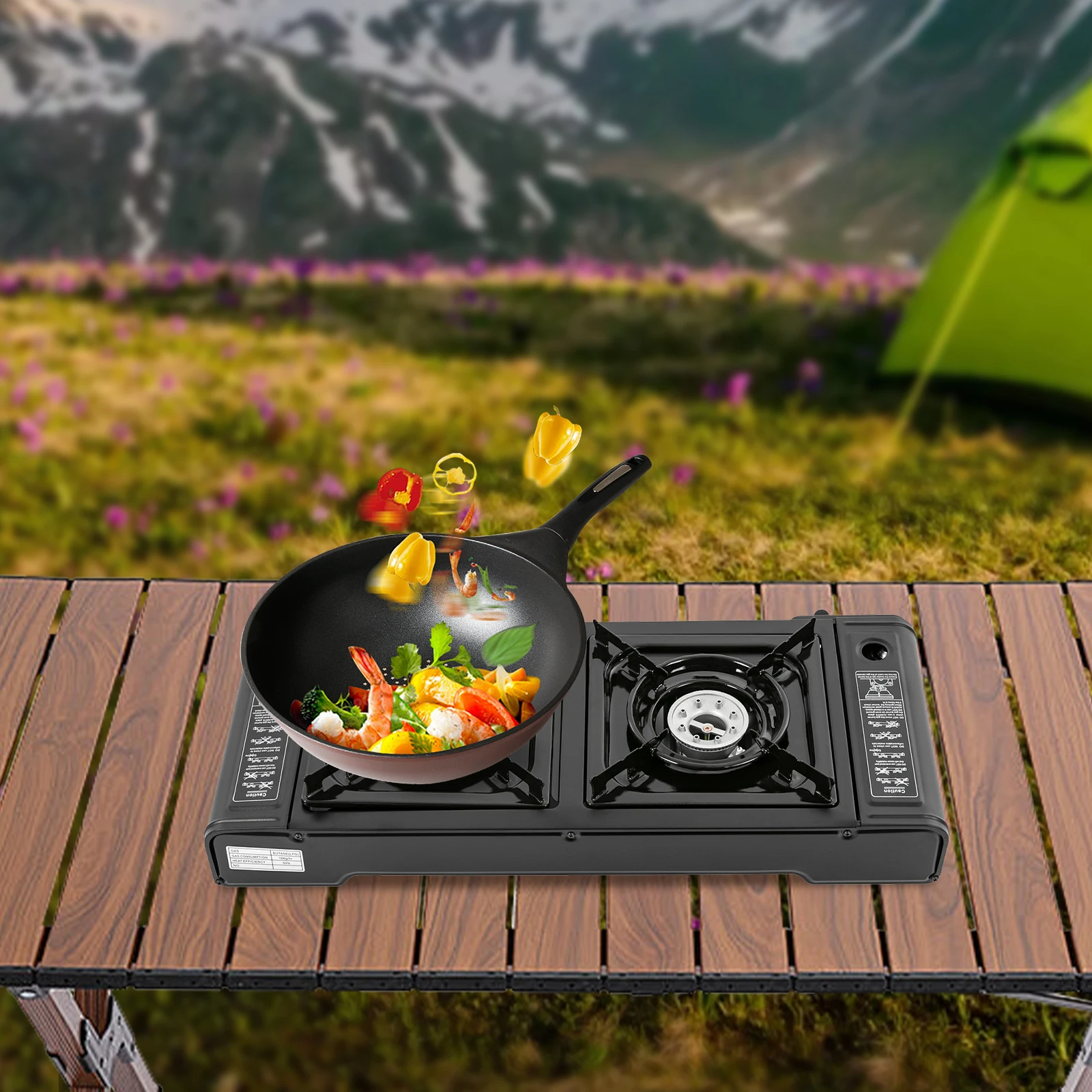 

Auto Ignition Butane Camping Stove, Portable Camping Stove for RVs, Apartments, Outdoor