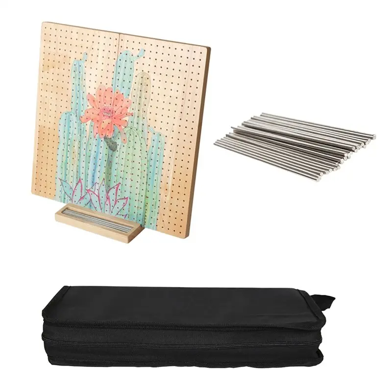 

Fresh Board For Crochet Square 15" X 15" With Stainless Steel Rods Pegs- For Crochet Projects For Knitting Enthusiasts