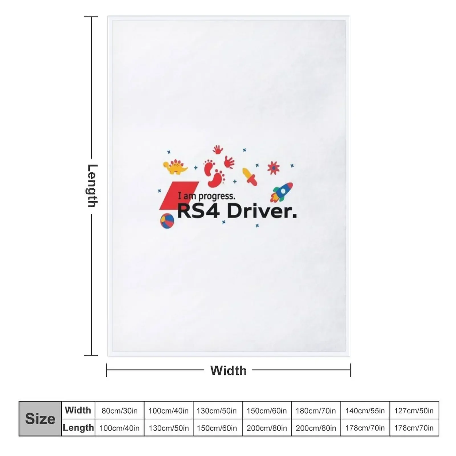 I am progress RS4 driver Throw Blanket couch cozy soft plush fuzzy picnic outdoor blanket