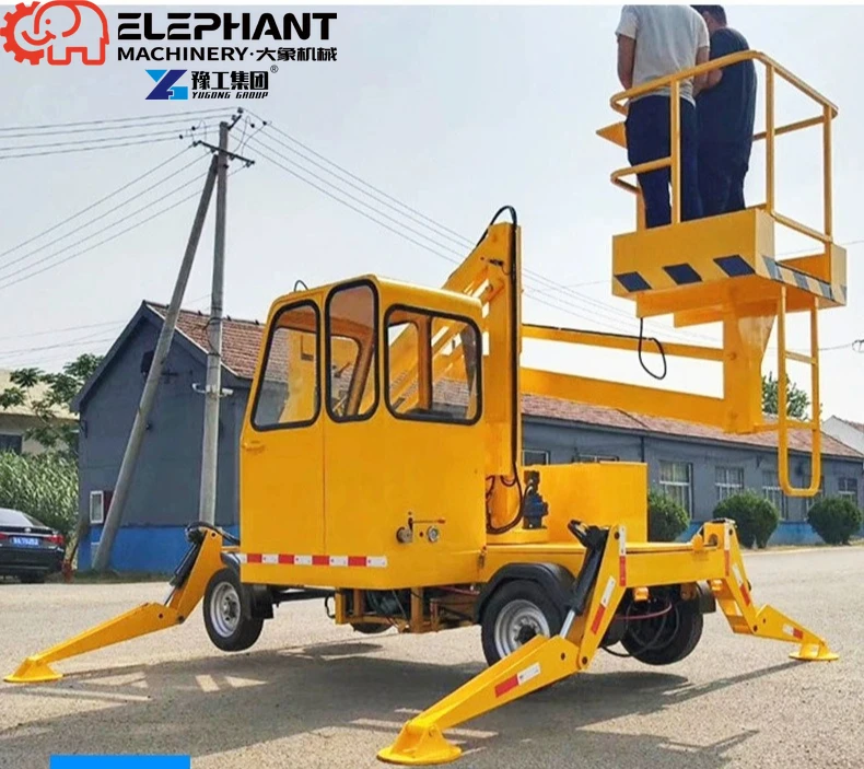 Compact Structure Mobile Lightweight Electric Articulating Boom Lift 15.8m Working Height 230kg Capacity Truck Bed Pickup Truck