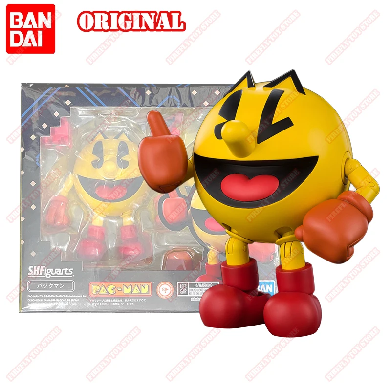 

BANDAI Original S.H. Фигурarts Pac-Man Game анимационные периферийные игрушки Pacman подвижная коллекция искусственных предметов