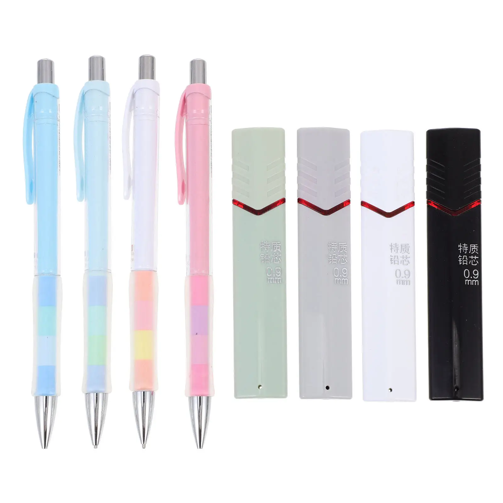 

4Sets Retractable Mechanical Pencil 07 Propelling Pencils Writing Pencils for Students School Stationery Supplies Drawing
