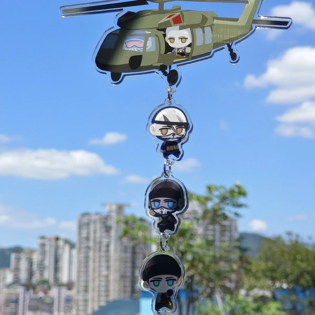 

Call of Duty COD Ghost Squad Keeganlog Reily Aircraft Косплей Акриловая цепочка-подвеска Брелок
