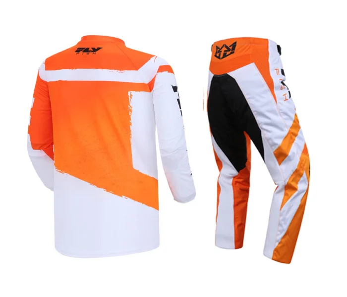 NEW Fly Fish Orange Jersey & Pant Combo Set MX ATV BMX MTB Riding Gear Motocross Racing Dirt Bike Set
