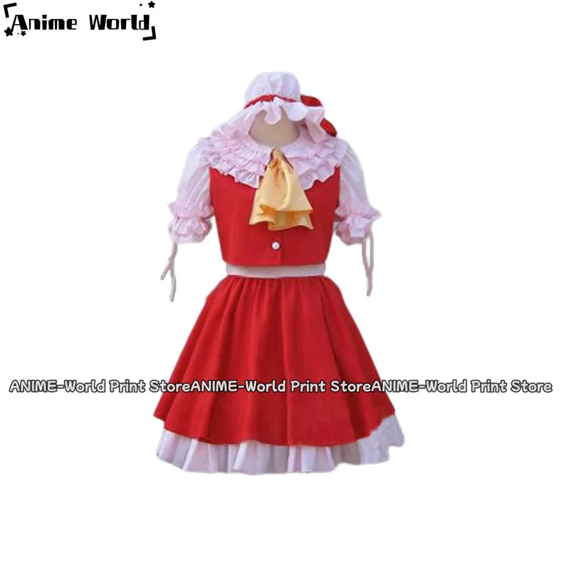 Anime Game Touhou Project Flandre Scarlet Cosplay Kostuum Pruik Rode Prinses Rok Lolita Vrouw Sexy Kawaii Verjaardagsfeestje Pak