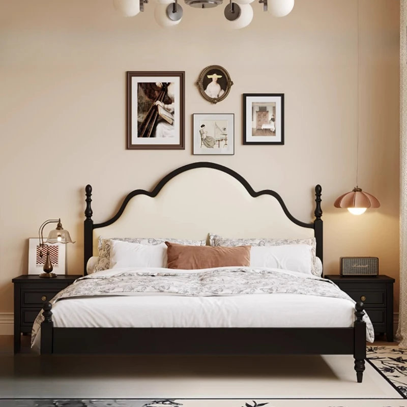 Double Headboard Beds Modern Unique French Lounge Beds Bedroom Sleeping Lounge Muebles Para Dormitorio House Accessories