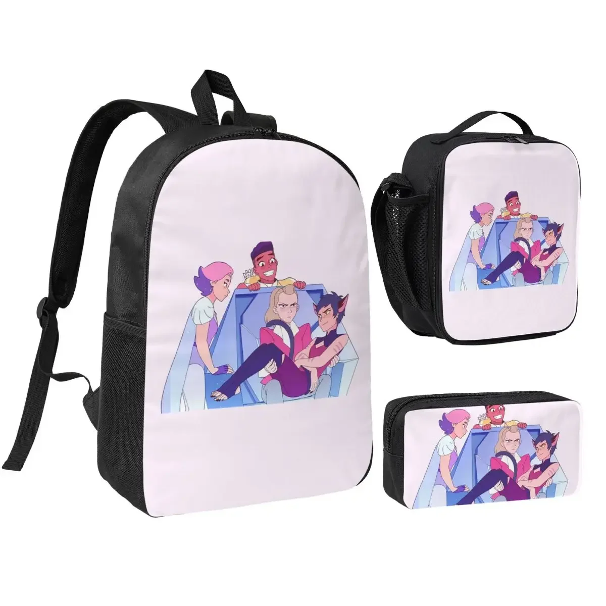 Best Friend Squad She-Ra And The Princesses Backpack BookBag School Bag Laptop Shoulder Bags 3ps Insulated Lunch Bag Pencil Case
