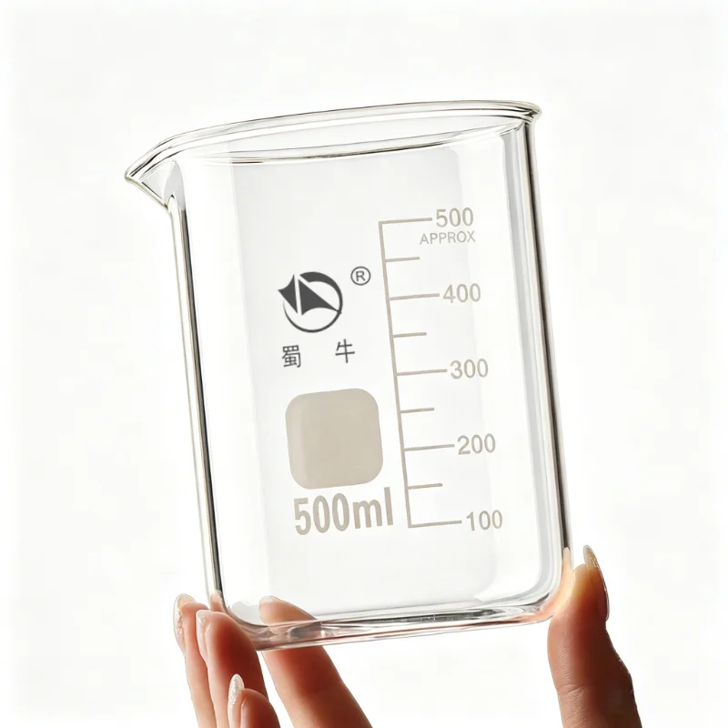 WESTTUNE  10PCS Glass Beakers 50 to 500ml 3.3 Borosilicate Beaker forLaboratories Classrooms or Home Low Form Lab Beakers