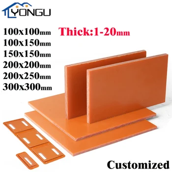 1Pc Orange Red Bakelite Plate Insulation Phenolic Resin Board Bakelite Sheets Antistatic and High Temperature Resistance