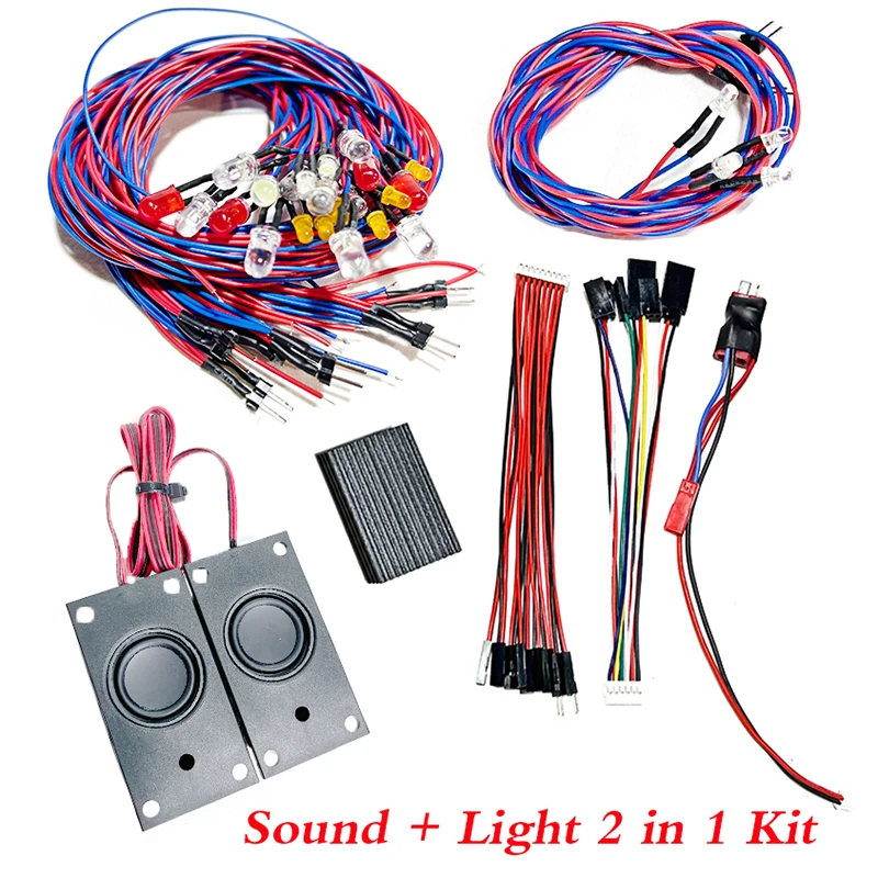 

1/14 RC 2 In 1 Sound and Light System Upgrade Kit Hydraulic Loader Model Special DIY Light Group Audio Modification Kit