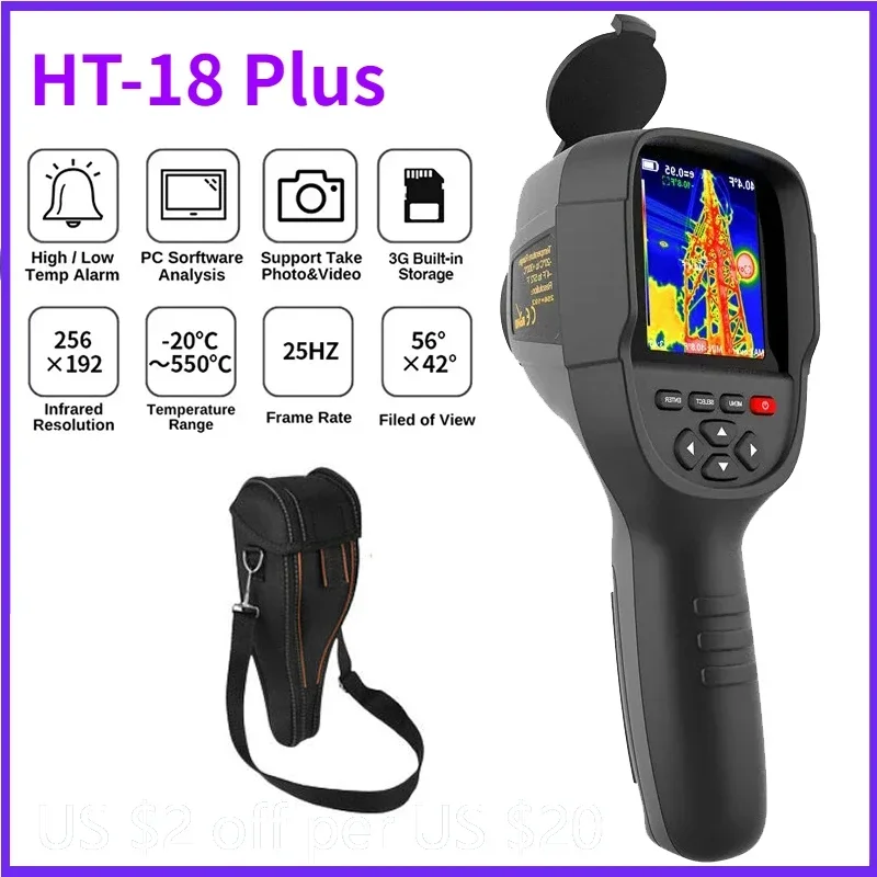 GW256 Thermal Imaging Camera for Water Pipe Leak and Power Electrical 256*192 Resolution Handheld Infrared Thermal Imager