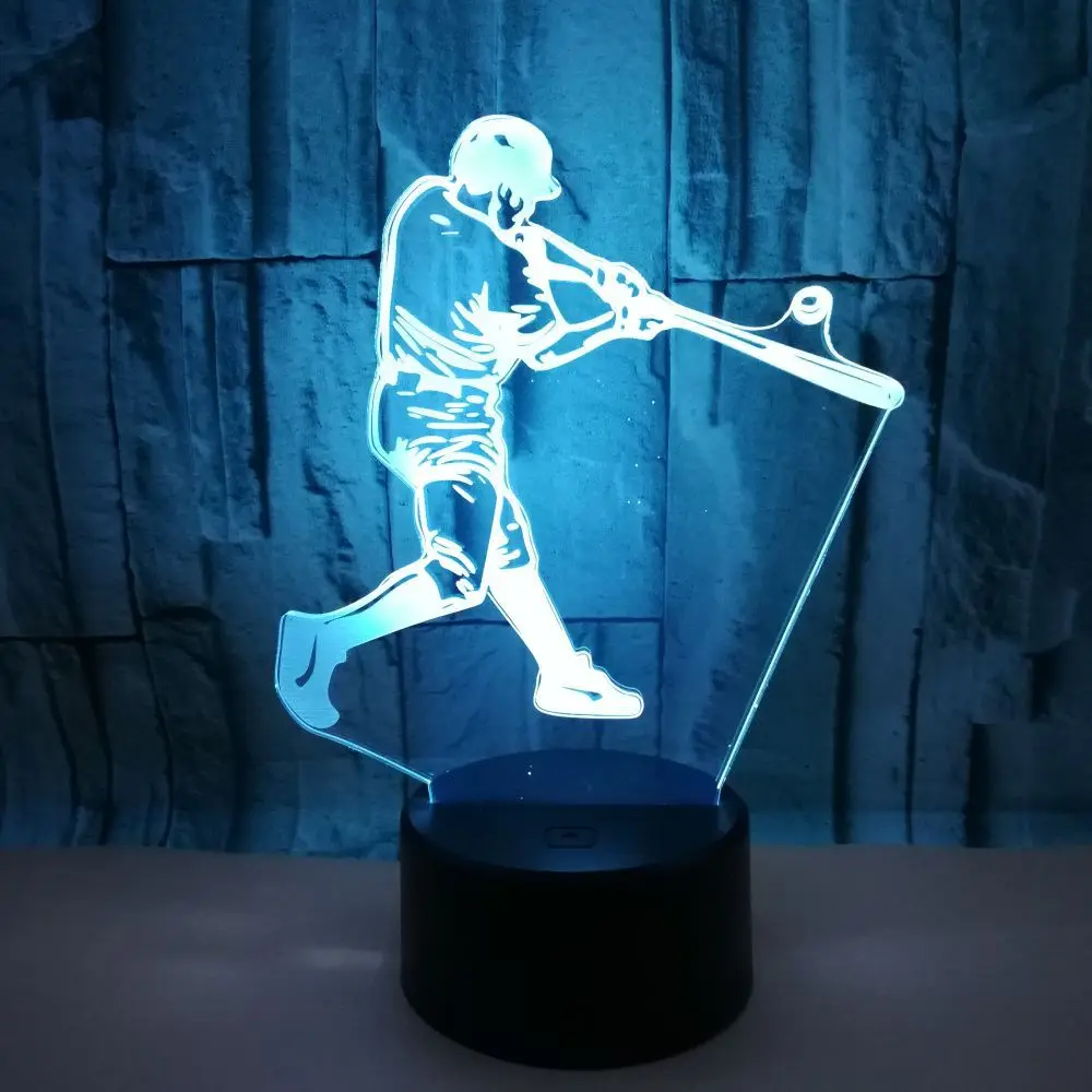 Lampe LED 3D Personnalisée avec Logo de Football, Veilleuse de Chambre à Coucher, Décoration de Bureau, Cadeau de Vacances pour les Clients