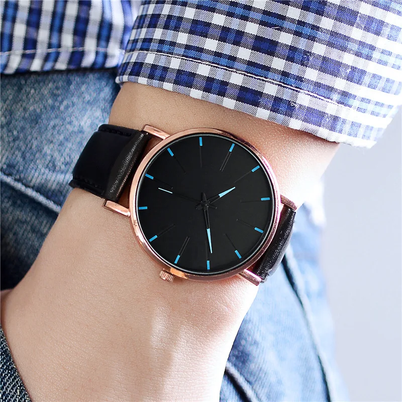 Simple Men\'s Watches Luxury Top Brand Analog Leather Watch Fashion Ultra-thin Quartz Wristwatch Casual Men\'s Clock Reloj Hombre