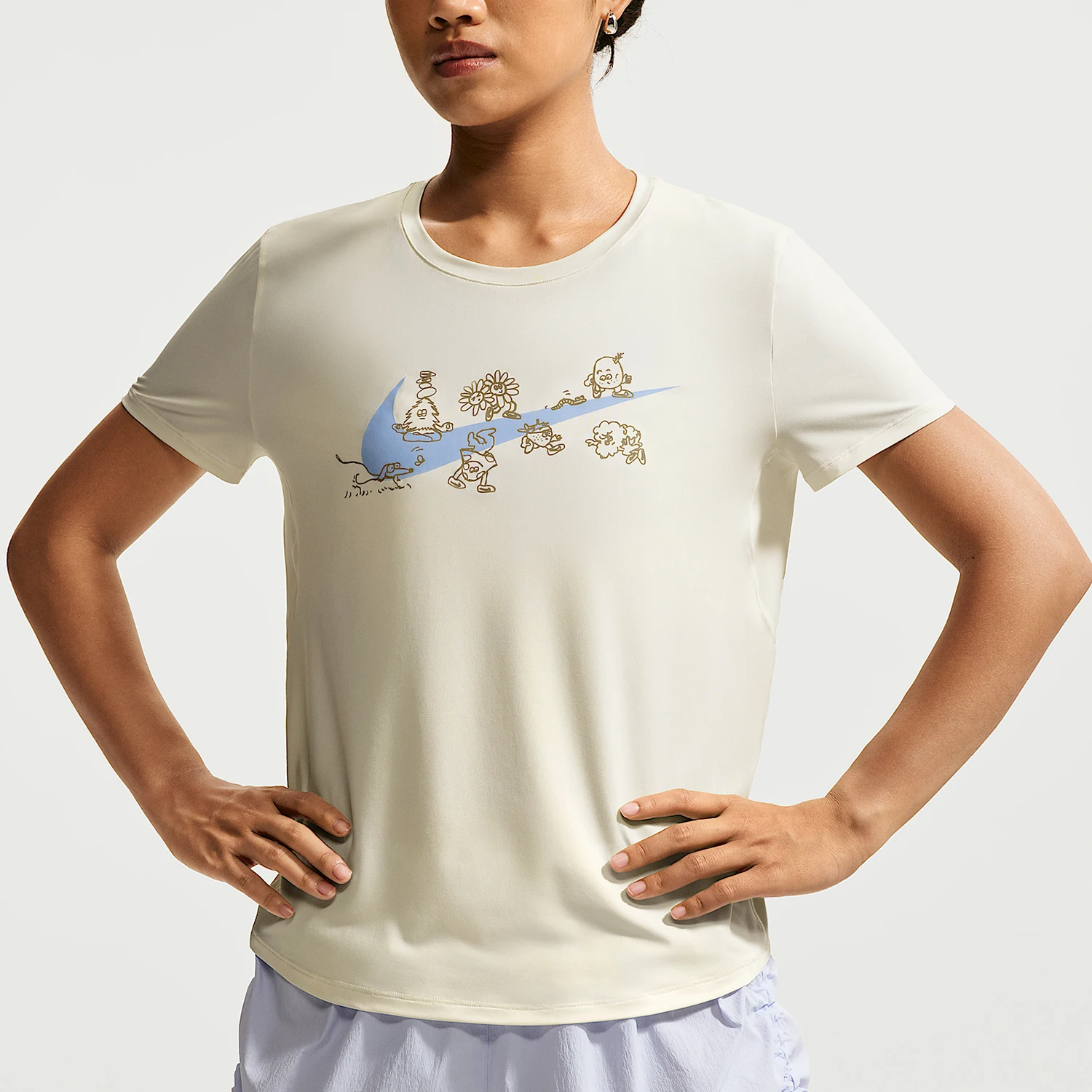 Nike genuine women's fashionable casual printed pattern short sleeved T-shirt IW1389-133