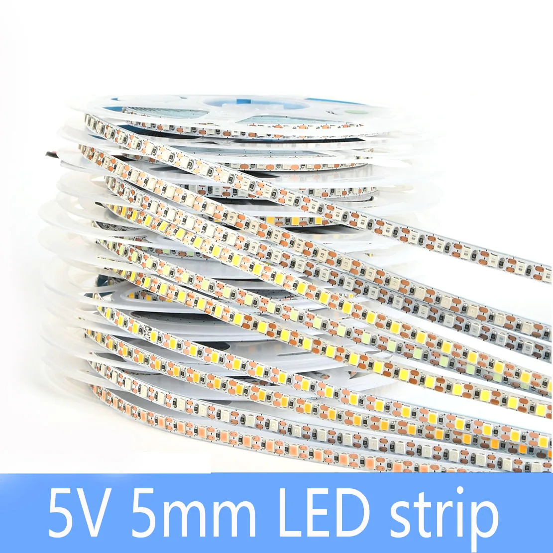 5V LED Strip SMD 2835 1M 2M 5M 10M LED Stripe Tape Light 120LED/M  Warm White Flexible Strip Ribbon Home Decor Light