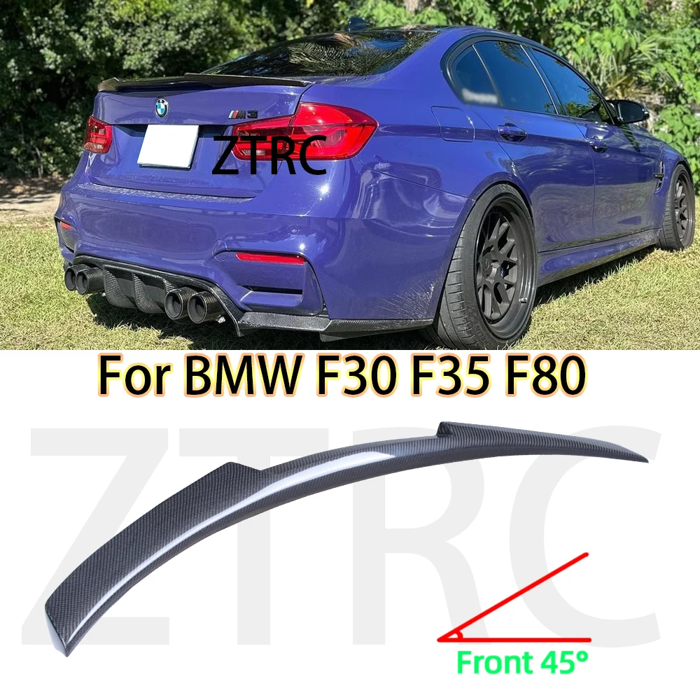 

Car Spoiler For BMW 3 Series F30 F35/F80 M3 M4 Style Real carbon fiber material Rear Spoiler Trunk wing 2011-2019