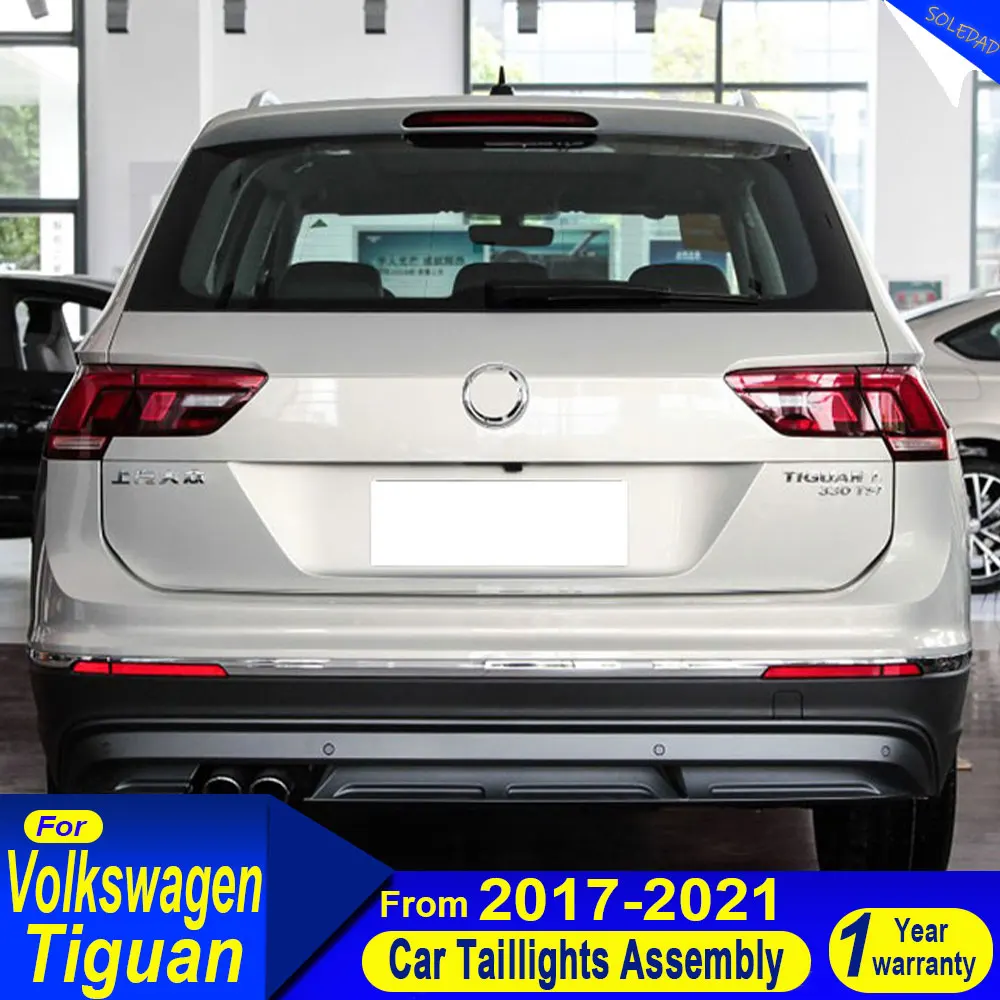 Car Taillights for Volkswagen Tiguan Led Tail Light 2016-2021 New Tiguan Rear Lamp DRL Dynamic Signal Reverse Auto Accessories
