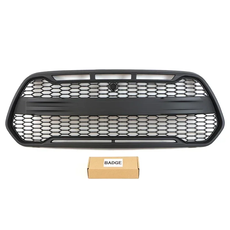 Fit for the 2014-2021 Ford Transit The front grille Upper bumper with LED lights is suitable  European version grille