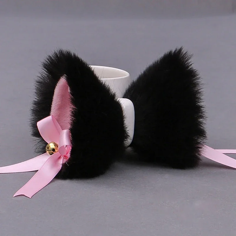 1 Pair Plush Animal Ears Hairpins Furry Fluffy Fox Cat Ears Hairpin Cosplay Hair Clips Party Performance Costume Accessories