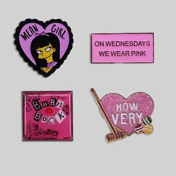 High Quality Campus Youth Movie Mean Girls Enamel Pin Cartoon Cute Girl Brooch Badge Lapel Pin Fashion Jewelry Accessories Gift