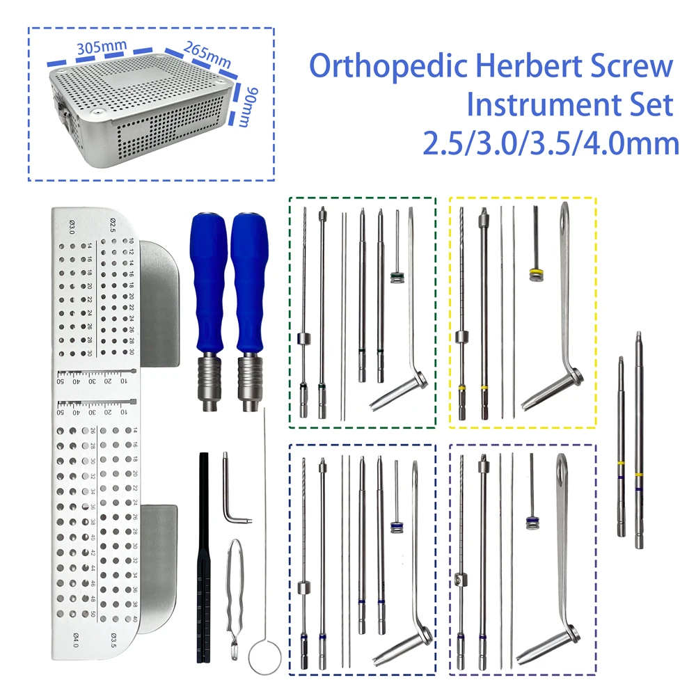 

Orthopedic Surgical Instruments 2.5/3.0/3.5/4.0mm Herbert Screw Instrument Set Autoclaveable