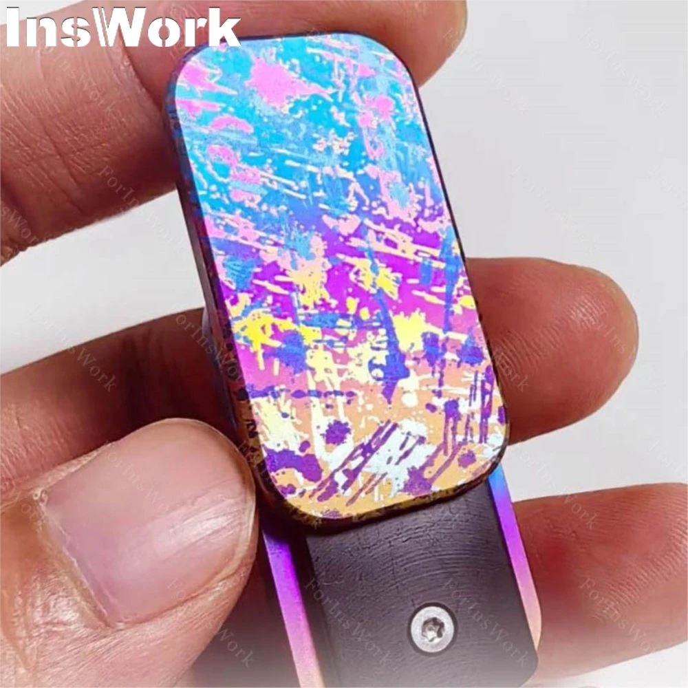 Handmade Panda Push Slider EDC Decompression Toy Titanium Colourful Painting