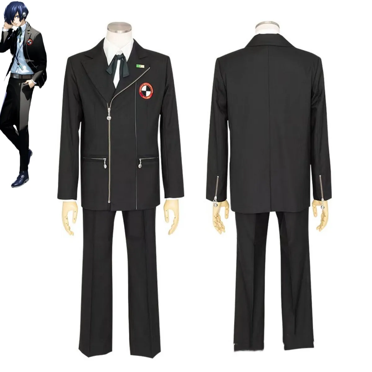 Anime Game PERSONA3 P3 Yuuki Makoto Cosplay Costume Japanese High School School Uniforms Wig Man Halloween Christmas Suit