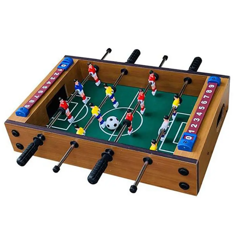 Superior-Children's Table Football Table Wooden Tabletop Mini Indoor Table Football Set Camping Essential