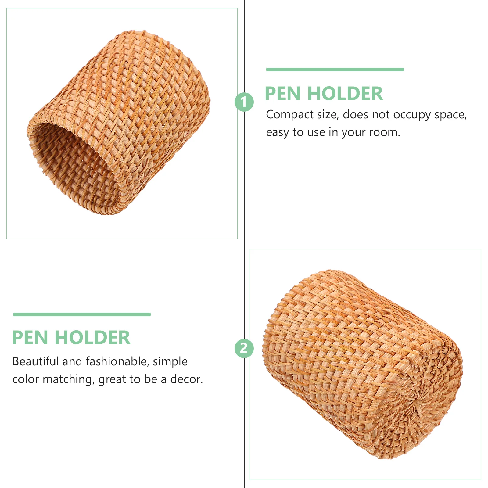 

Braided Vase Holder Compact Storage Basket Size Strong Material Storage Basket Desktop Organizer for Home Decor