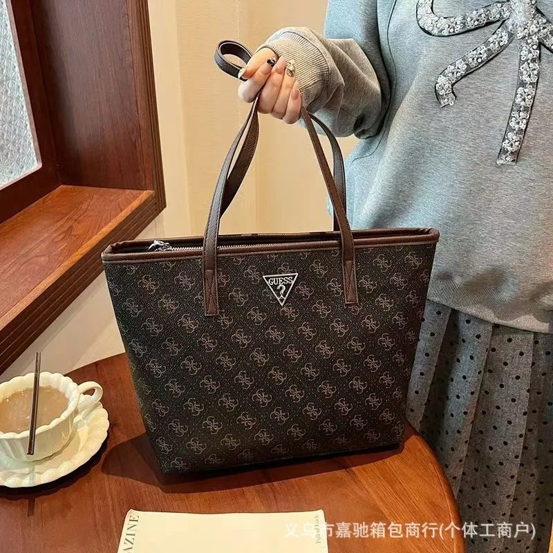 

202. Женская роскошная большая сумка большой вместимости с принтом, пригородная сумка для матери и ребенка, женская сумка на одно плечо, сумка.