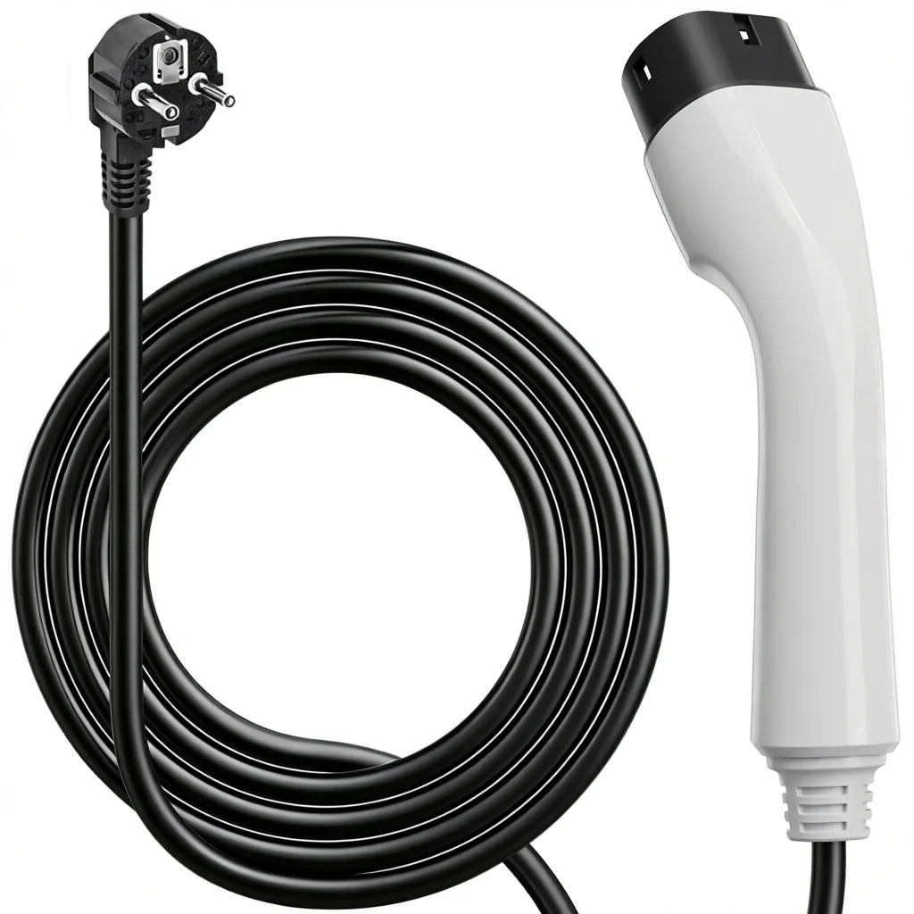 New Wholesale Mode 1 EV Charging Cable IEC62196 Type 2 to Schuko Plug 16A 5 Meters IP54 3.5KW Portable for Electric Cars