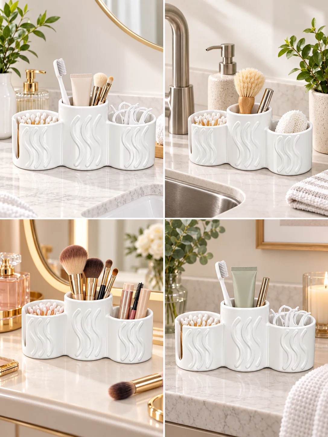 Leuke witte opbergdoos met gol - Desk Setup Dorm recensie en prijs