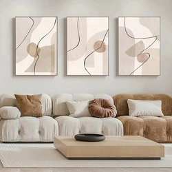 Abstract Geometry Bohemian Beige Line Wall Art Canvas Painting Modern Posters and Prints Living Room Interior Decoration Murals