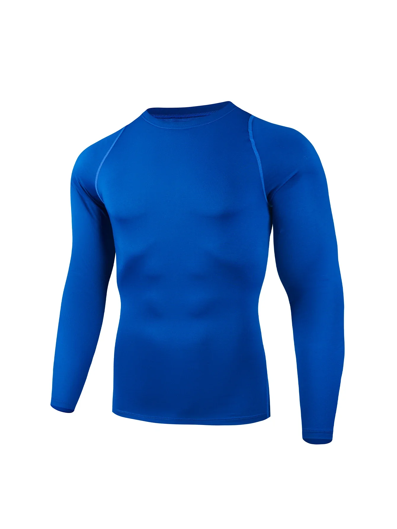 

The long-sleeved basketball tight-fitting men's base layer sportswear dries quickly, with a perforated back for breathability