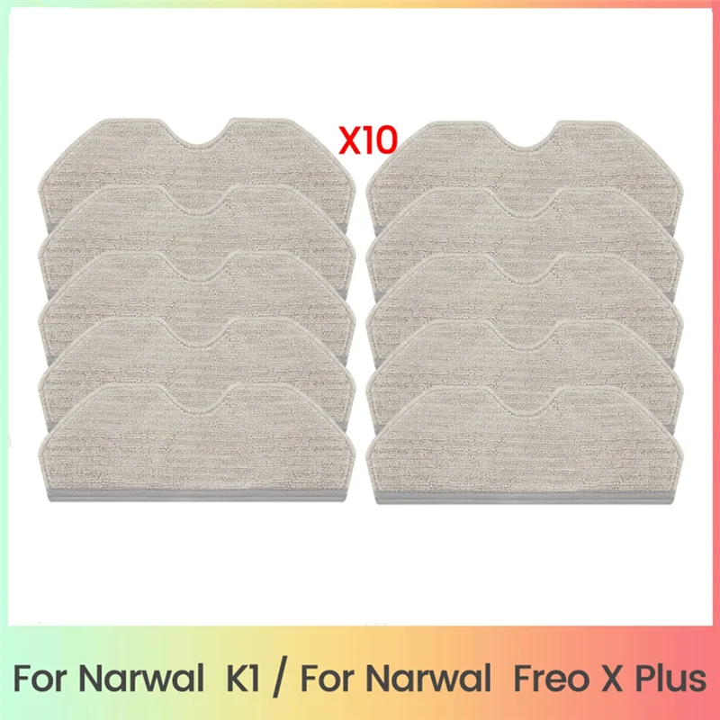 AC39-10 шт. сменные подушечки для швабры для Narwal K1 Narwal Freo X Plus, робот-пылесос, моющиеся и многоразовые подушечки для швабры из микрофибры