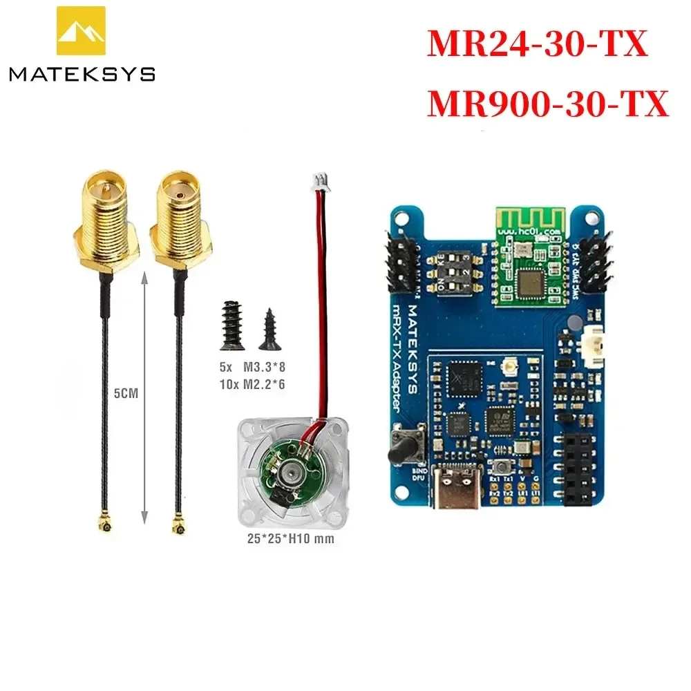 VivaMATEKSYS MR24-30-TX / MR900-30-TX MLRS MAVLINK 2.4GHZ TX MODULE KIT 2.4G LoRa 30 DBm RF Power For RC FPV Long Range Parts
