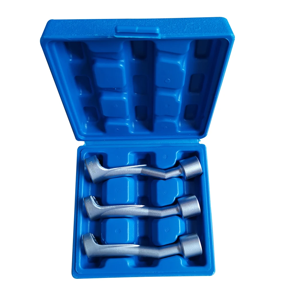 

CR- V Blue Box of Fuel Injection Pipe Wrench Sturdy Injection Wrench Fuel Line Disconnect Tools Wrench Sets Fuel Tools