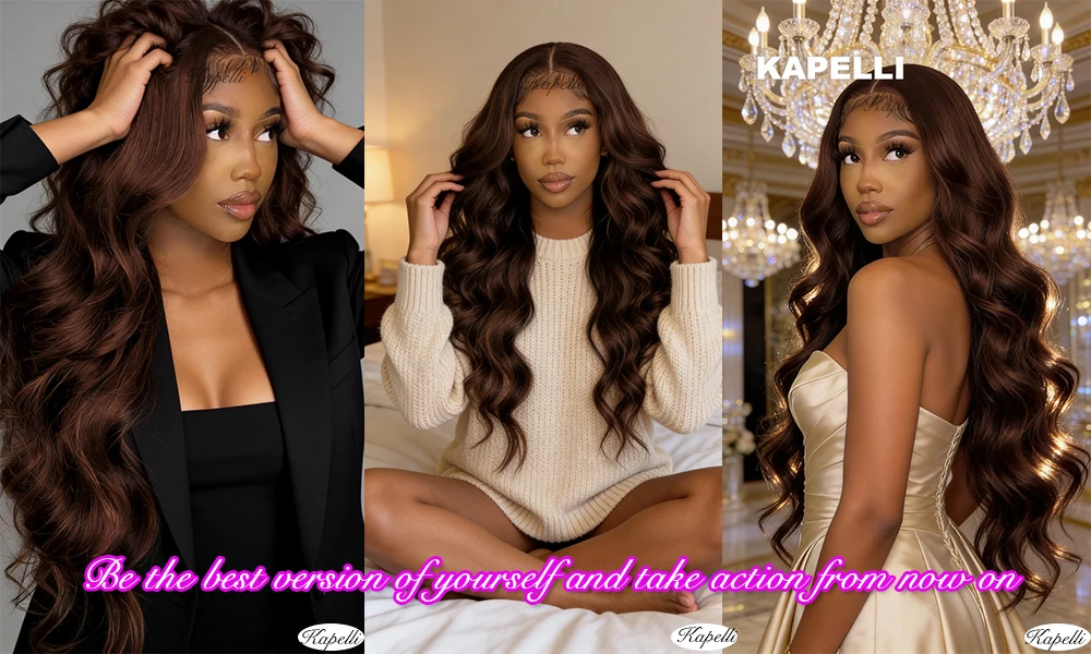 Body Wave Echthaar-Bündel mit 4x4 13x4 Frontal Deep Middle Part HD Lace Closure 12A Brasilianisches Rohhaar-Bündel mit Verschlüssen – Detail 9