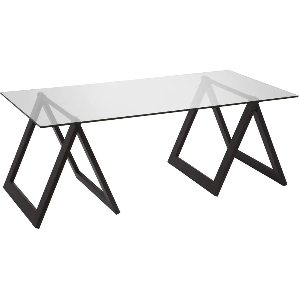 Mesa de centro rectangular Modara de 46 pulgadas de ancho en bronce ennegrecido