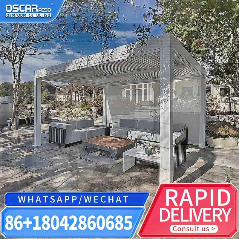 Aluminum Wind Resistant Outdoor Roller Blinds for Gazebo Pergola pergola