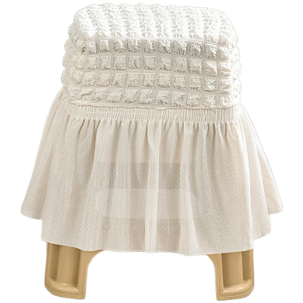 Stretch Bubble Knit Elastic Chair Cover Full Wrap Dustproof Thickened Skirt For Dining Room Wedding Party Home Decor