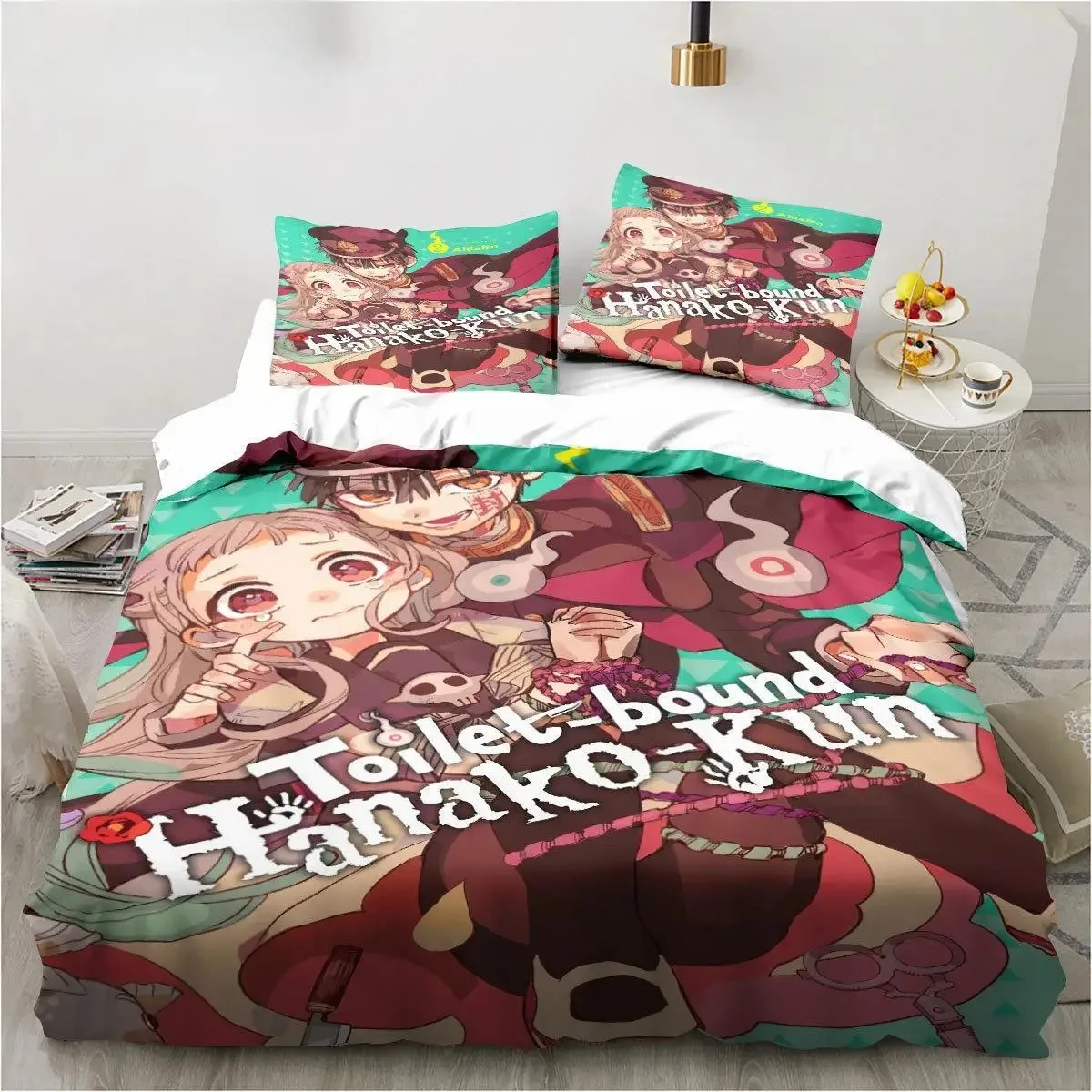 Anime Toilet-Bound Hanako-kun 3D Printed Bedding Set Duvet Covers Pillowcases Comforter Bedding Set Bedclothes Bed Linen