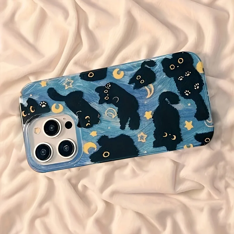 Moon Star Black Cat Design Harte IMD-Handyhülle für Samsung Galaxy S26 S25 S24 S23 Ultra Plus S22 A26 A53 A35 A36 A55 A56 Cover – Detail 3