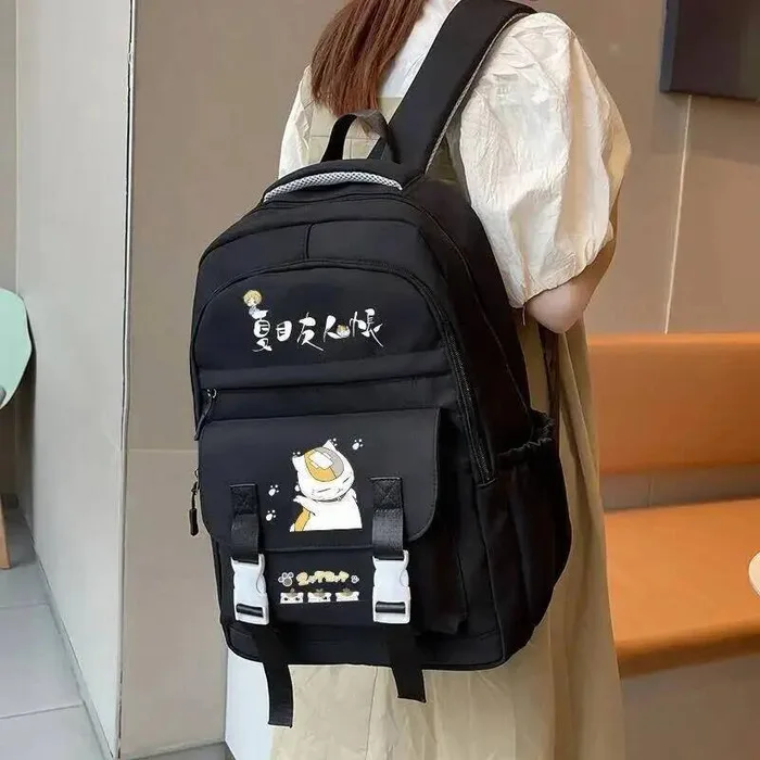

Breathable Meshblack White Bluemadara Cat Natsume's Book Of Friendsnatsume Yujinchoschool Bags Backpacks Girls Boys Anime GAME