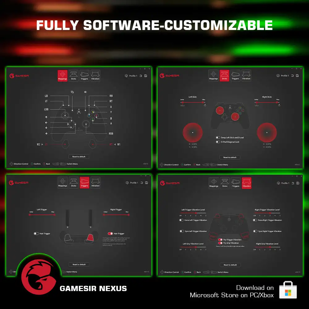 GameSir-G7 Controlador de jogos Xbox, Gamepad com fio para Xbox Series X, Xbox Series S, XBox One, ALPS Joystick PC, painéis substituíveis