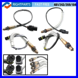 Sensor de oxígeno O2 para coche, accesorio para BMW 1, 3, 120i, 320i, E90, X1, E84, E81, E82, E87, 4 piezas, 11787570481, 11787545243, 11787535269, 11787570104