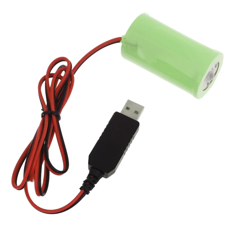 Universale USB 5V 2A a 1.5 v1a LR20 D cavo di alimentazione a batteria fittizio linea di eliminatori di batterie per torce a Gas giocattolo